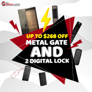 Metal gate and digital lock bundle
