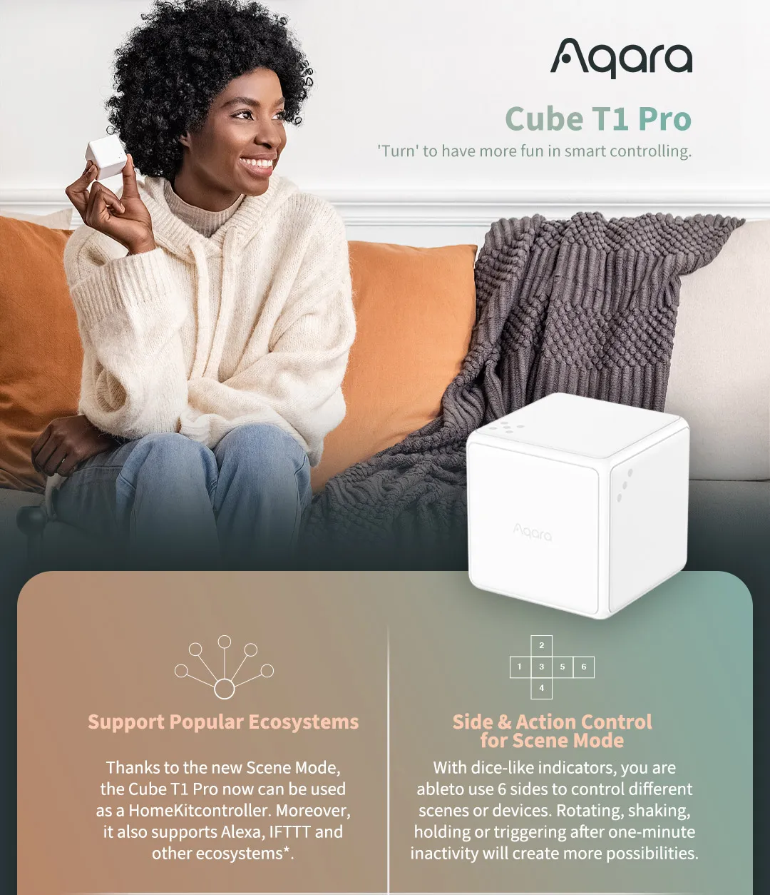 Aqara Magic Cube Controller T1 Pro - Go Digital Lock