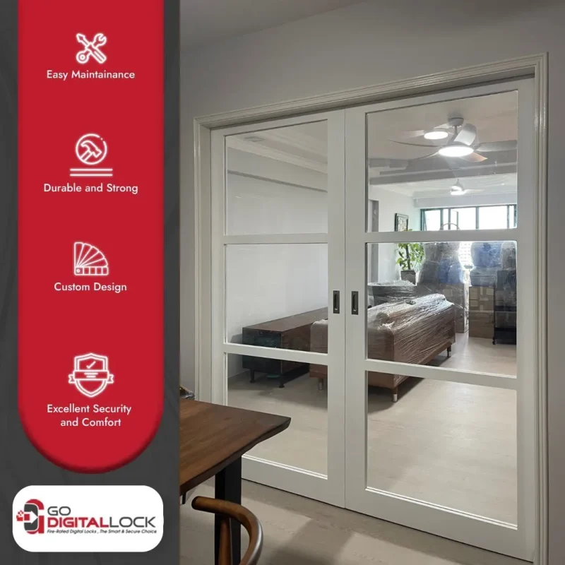 Sliding Door with Cleared Tempered Glass - Image 3