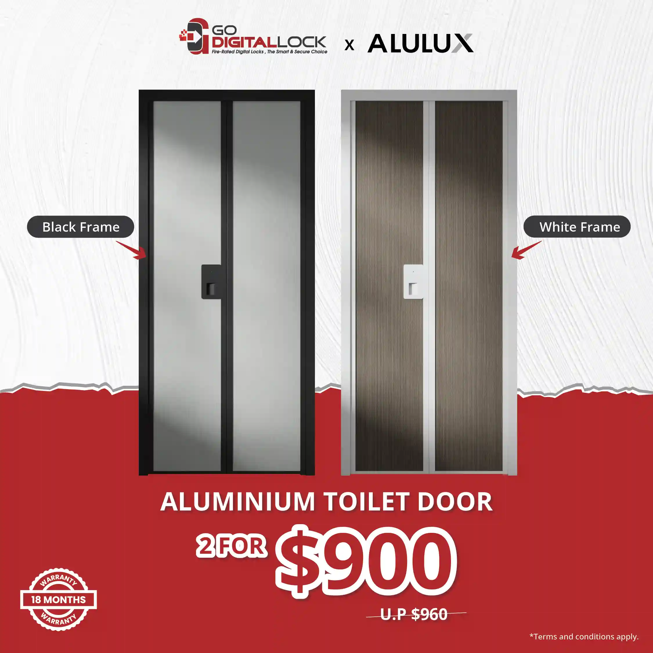Alulux toilet door promotion Alulux toilet door promotion