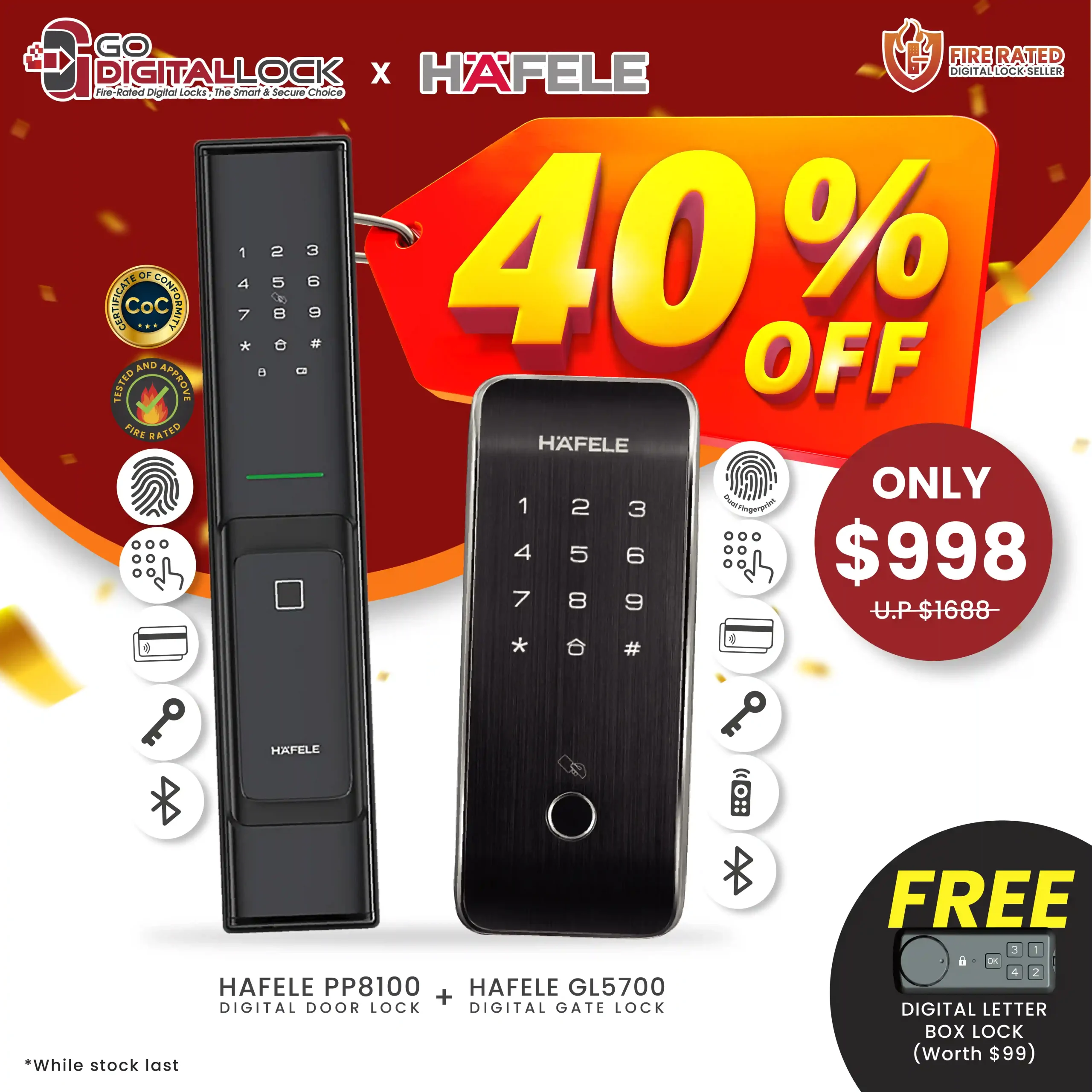 Hafele 40% Digital Lock Bundle
